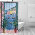 thumbnail image 2 of Yayeee Shower Curtain with Hooks 72"x72" Waterproof Fabric Bathroom Hanging Decor, Pink Window, 2 of 5
