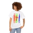 thumbnail image 2 of DJH Apparel | Jesus Saves Christian Unisex Cotton T-shirt, 2 of 7