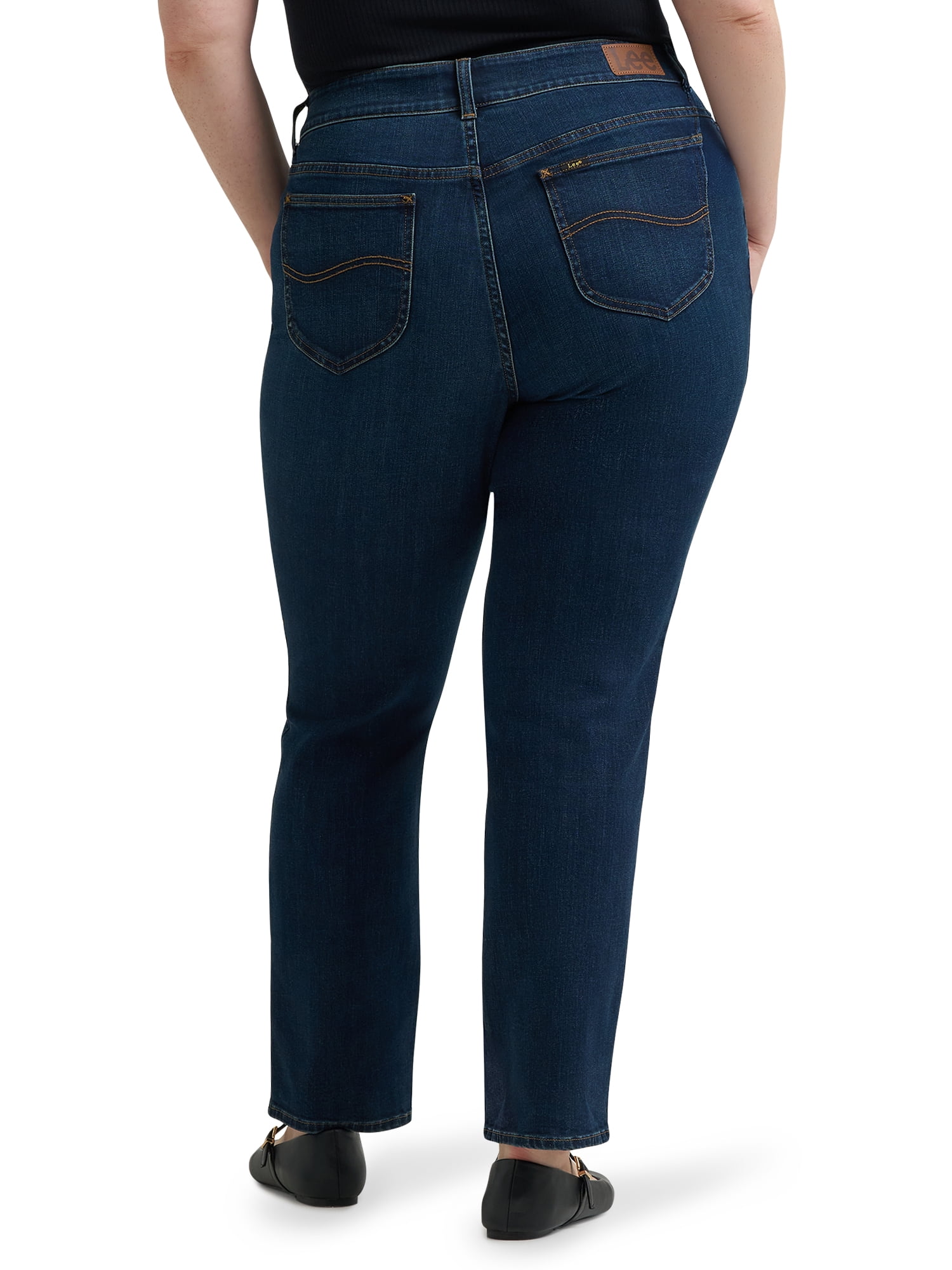 Lee Women's Plus Midrise Relaxed Fit Straight Leg Jean, Sizes 16-26
