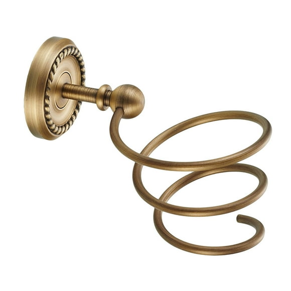 EeaseMX Soporte para secador de pelo antiguo europeo, estante de pared tallado para baño.