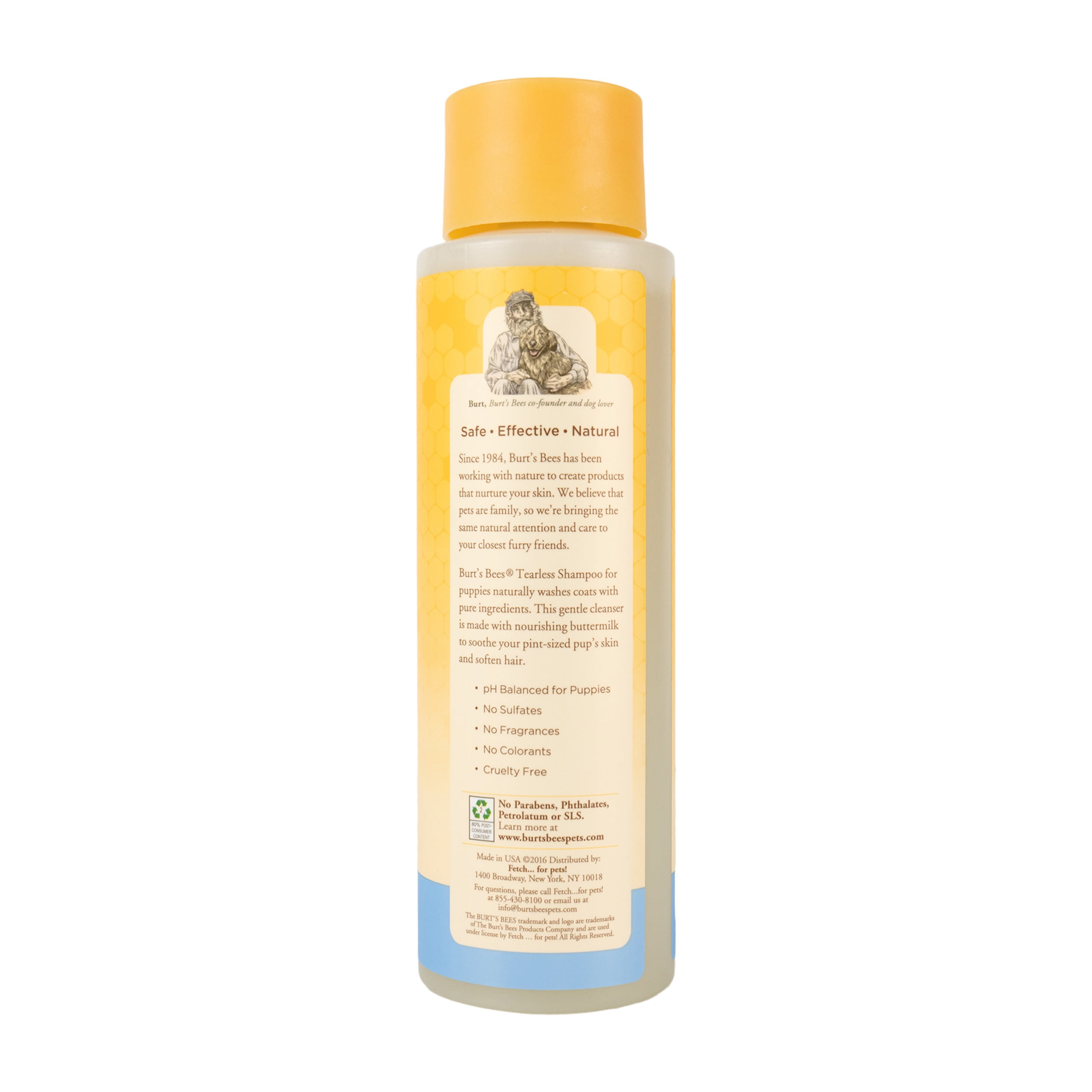 Burt's Bees 2 in 1 Tearless Shampoo Conditioner with Buttermilk Linseed Oil for Dogs Puppies Unscented