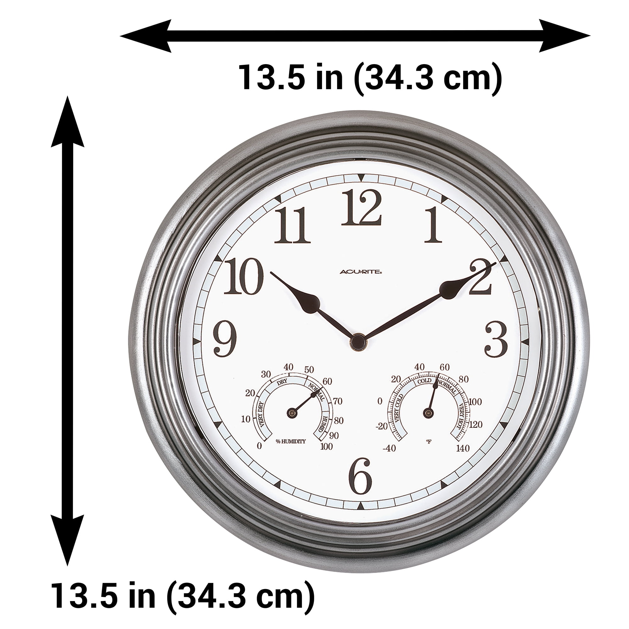 8.5 Outdoor Clock with Thermometer – Clocks