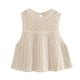 thumbnail image 5 of HH TRAF Chaleco de punto de malla Jacquard sin mangas con cuello redondo sólido de verano para mujer, elegante y plisado, tops de calle de 3 colores, 5 of 5