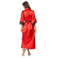 thumbnail image 3 of Ashford & Brooks Women's Satin Lace Long Kimono Robe, 3 of 4