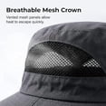 thumbnail image 6 of Outdoor wide edge breathable sun protection hat, 2 detachable fans, suitable for both men and women, UPF 50+，suitable for fishing and beach wear, hiking and gardening, supports USB solar charging, 6 of 7