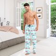 thumbnail image 6 of FORMRS Mens Pajama Pants with Pockets Cotton Sleepwear Lounge Bottoms Sizes S-2XL, Blue Trains Pattern, 6 of 7