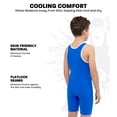 thumbnail image 3 of Exxact Sports Plain Youth Wrestling Singlet For Boys, Premium Powerlifting Singlet, Kids Wrestling Singlets For Training - (Royal, Y2XS), 3 of 7