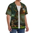 thumbnail image 2 of Fotbe Intellectual Frog Pond Camisa Estampada de Manga Corta para Hombre, Casual de Verano, Estilo Playero, Sin Arrugas-Large, 2 of 5