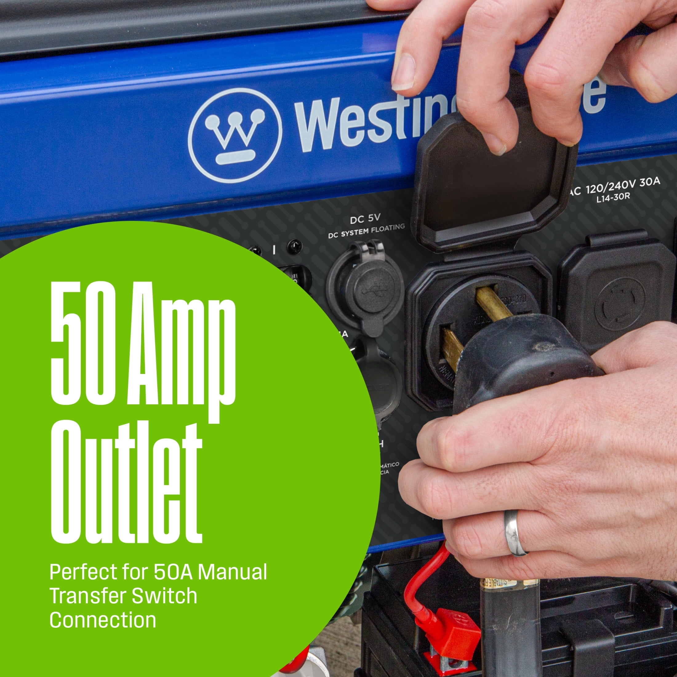 Westinghouse 13,500 Peak Watt Dual Fuel Portable Generator, Home Backup, CO Sensor