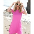thumbnail image 4 of Real Essentials 3-Pack: Womens Soft Lounge Swing Casual T-Shirt Dress (Available in Plus Size), 4 of 6