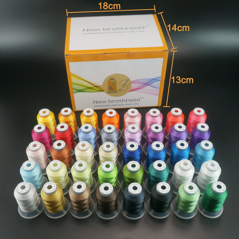 Threadart 120 Spool Polyester Embroidery Machine Thread Sets A,B,&C | 1000M  Spools 40wt | For Brother Babylock Janome Singer Pfaff Husqvarna Bernina