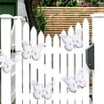thumbnail image 3 of Ouuluon Butterfly Wall Decor Cute Art Butterfly Ornament, White 9x7in Hanging Decoration for Outdoor Fence Garden Courtyard Balcony Decor, 3 of 7