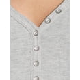 thumbnail image 4 of Time and Tru Women's Cozy Henley T-Shirt with Long Sleeves, 4 of 5