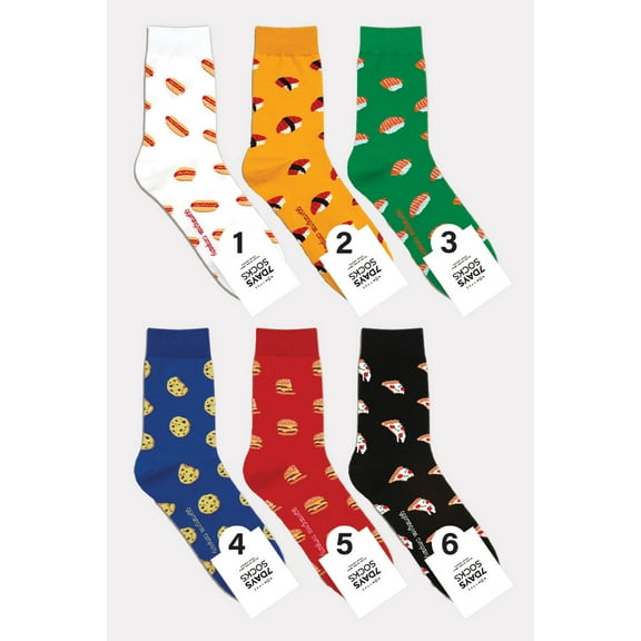 Men's Crew Just One Bite Socks - 6 Pair Set