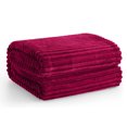 thumbnail image 3 of Lightweight Flannel Fleece Throw Blanket for Couch 60"x80" (Wine Red), 3 of 5