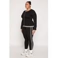 thumbnail image 3 of Womens Plus Size Seamless Varsity Stripe Track Jacket, 3 of 4