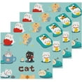 thumbnail image 2 of Cute Cat Face Wash Towel Cotton Towel Soft Cleansing Hand Towel Reusable 12 * 12in Wash cloth, 2 of 7