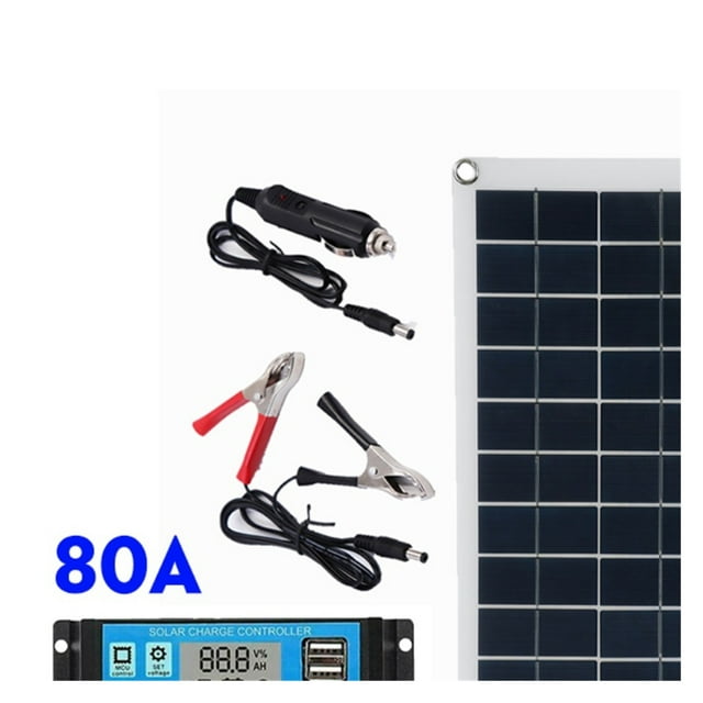 100W Solar Panel Kit Complete 12V USB With 100A Controller Solar Cells for Car Capming Yacht RV Moblie Phone Battery Charger ,Easy to Install