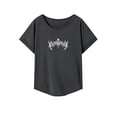 thumbnail image 1 of Camiseta de verano para mujer, ajuste regular, cuello redondo, para uso diario, vacaciones, oficina L, 1 of 7