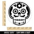 thumbnail image 2 of Mustache Floral Sugar Skull Dia De Los Muertos Self-Inking Rubber Stamp Ink Stamper - Black Ink - Large 1-1/2 Inch, 2 of 7