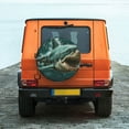 thumbnail image 6 of KLL Abstract Geometric Shark Pattern 14-17 inch Spare Tire Cover Universal Wheel Protector for Truck SUV Trailer Camping Rv Tire Covers-14 inch, 6 of 6