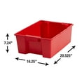 thumbnail image 2 of Hyper Tough Garage Storage Bin Small Plastic Nesting/Stacking, Red, 2 of 13