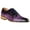 PLUM/NAVY, variant on Gino Vitale Men's Lace Up Medallion Toe Dress Shoes