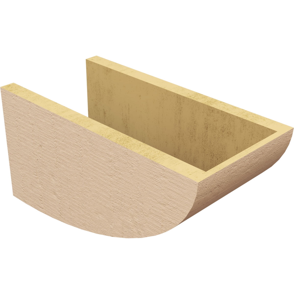 8"W x 16"D x 8"H Wide Durham Rough Cedar Woodgrain TimberThane Corbel, Primed Tan