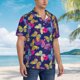 thumbnail image 3 of Balery Paint Butterflies Camisas hawaianas de manga corta para hombre, camisas playeras de corte holgado, camisas de vacaciones con botones,X-Large, 3 of 7