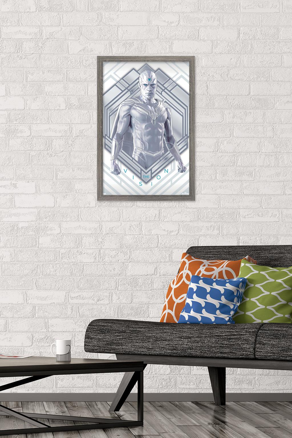 Marvel WandaVision - White Vision Wall Poster, 14.725" x 22.375", Framed
