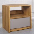 thumbnail image 1 of Sauder Table de Chevet Moderne en Chêne Pâle avec Mocassin, 1 of 4