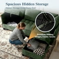 thumbnail image 6 of Advwin 4-Seater Oversized Modular Sectional Sofa with Storage Under Each Seat, Modern Chenille Sectional Couch Sleeper with Extra Wide & Deep Seats for Living Room, Green, 6 of 10