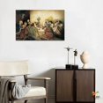 thumbnail image 4 of AEFER Christian Wall Art Last Supper Wall Decor-The Last Supper Painting Canvas Print Art, Jesus Last Supper Picture Art For Living Room Dinning Room Frame: 16x24inch(40x60cm), 4 of 5