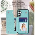 thumbnail image 2 of A14 Phone Case,Designed for Samsung Galaxy A14 5G Case Wallet with Card Holder,Mandala Emboss PU Leather with Kickstand Credit Card Slots Magnetic Clasp Slim Flip Case for Galaxy A14 5G (Mint), 2 of 14