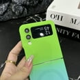thumbnail image 4 of SaniMore Case for Samsung Galaxy Z Flip 4 6.7" 2022, Soft Shockproof Silicone Gradient Backplane Magnetic Shell Lens All-inclusive Wireless Charging Slim Lightweight Anti-yellow Cover, Blue+Red, 4 of 8