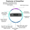 thumbnail image 3 of Technical Pro Home Theater System Kit 6000W 6 Channel Bluetooth Amplifier with 8x 8" Frameless Ceiling Speakers, Mic, 500 ft Speaker Wire and Remote for Home Office Restaurant, 3 of 10