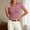 czb# Pink244, variant on Women'S Fashionable Casual Blouse Slim Fit Ribbed Short Sleeve V-Neck Lapel Collar Solid Color Tight Fitted Summer Breathable Stylish Comfortable T Shirt Cozy Pullover Top,Light Blue,S