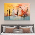thumbnail image 4 of Abstract Art Modern Decorative Painting A Group Of People Playing By The River Framed Canvas Poster Bedroom Decor Sports Landscape Office Room Decor Gift,Frame-style,24x36inch(60x90cm), 4 of 8