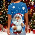 thumbnail image 4 of Garbnen Christmas Scrub Top Women Plus Size Stretchy Santa Claus Print Nurse Uniforms with Pocket V Neck Short Sleeve Womens Scrubs S-5XL, 4 of 5