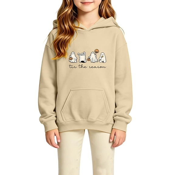 Weebloom Kids Halloween Hoodies For Boys Girls Cute Graphic Fleece Toddler Hoodie Pullover Tops With Pocket,Size 4-14 Y