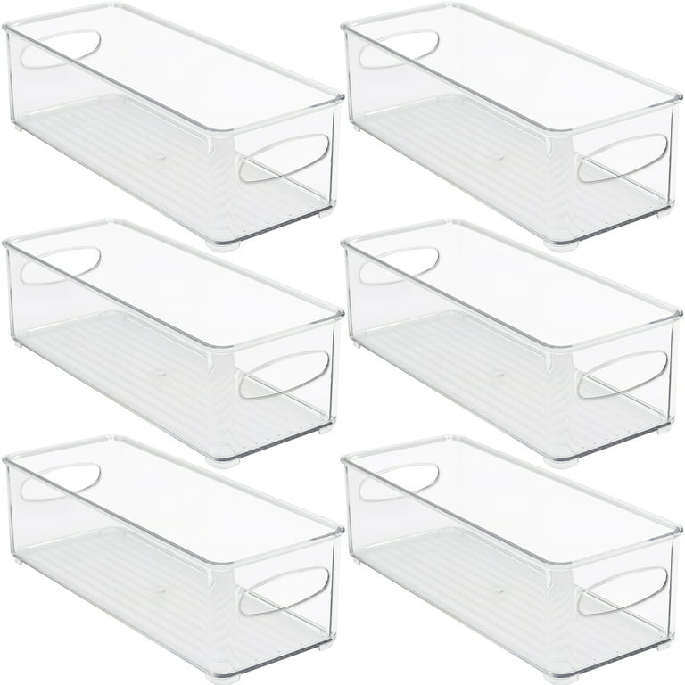 Sorbus Plastic Storage Bins Stackable Clear Pantry Organizer Box