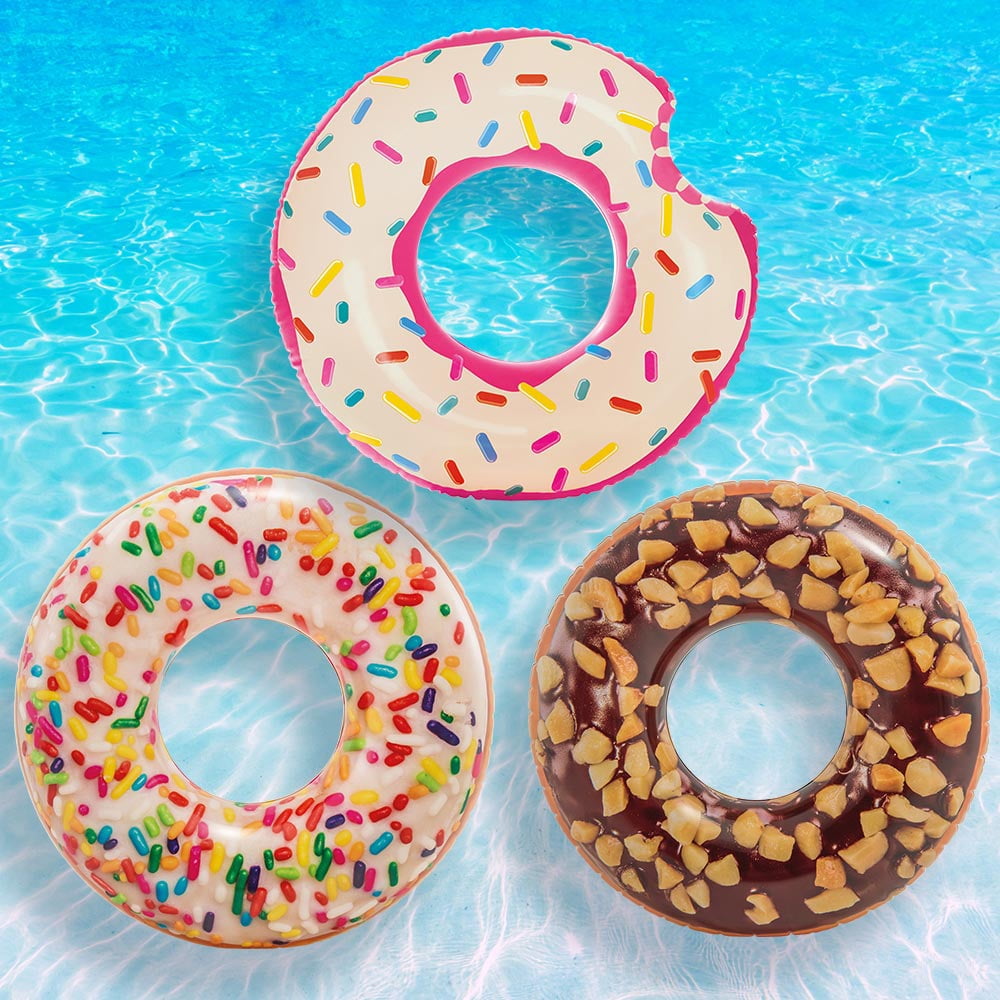 Intex Donut Tube, Nutty Chocolate Donut & Sprinkle Donut Combo Pack