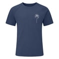 thumbnail image 4 of XIAONU Floral Letter Print Tee for Men Short Sleeve Crewneck Pullover T-Shirt Breathable Tropical Beach T-Shirts, 4 of 4