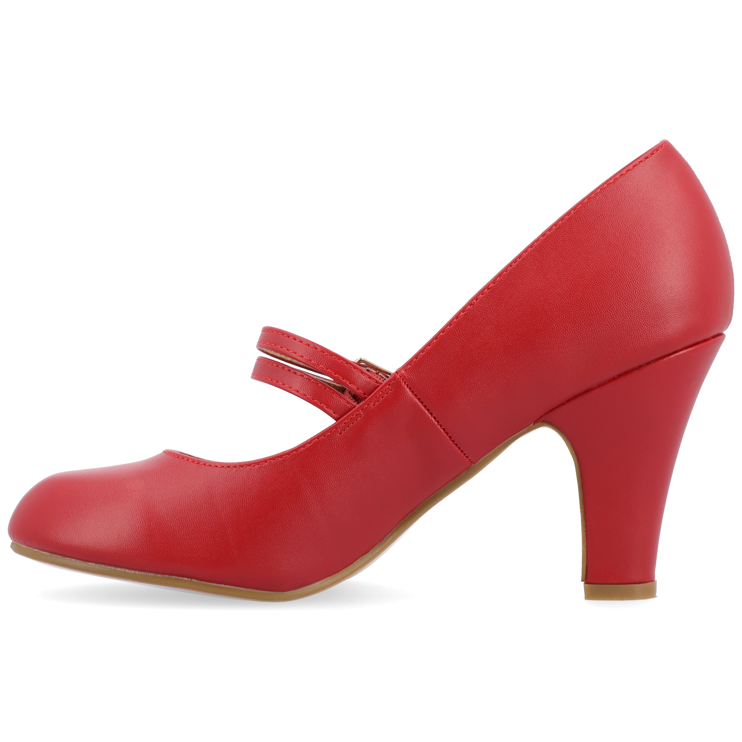 Journee Womens Narrow Width Windy Round Toe Block Heel Mary Jane Pumps
