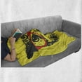 thumbnail image 6 of Modern Soft Flannel Fleece Throw Blanket, Owl with Glasses Portrait Hipster Nocturnal Animal Grunge Humor Graphic, Cozy Plush for Indoor and Outdoor Use, 50" x 70", Dark Grey Yellow Red, by Ambesonne, 6 of 6