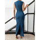 thumbnail image 5 of Vestido Ajustado Fruncido para Mujer Azul XL, 5 of 7