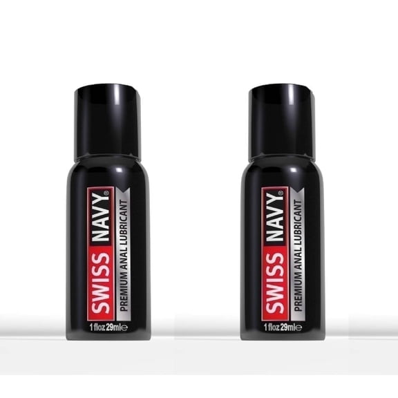 Swiss Navy Premium Silicone Based Long Lasting Anal Lubricant 1 fl oz - Pack of 2