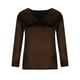 thumbnail image 5 of Blusas de manga larga para viaje de color sólido con cuello en V y encaje de satén para mujer Fridja  bvmnju4788, 5 of 8