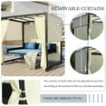 thumbnail image 6 of Algherohein Outdoor Swing Bed, 3 Seat Patio Gazebo Swing Chair for Balconies, Gardens,Blue, 6 of 9