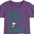 thumbnail image 3 of Woodstock - Give Peace A Chance - Toddler & Youth Girls Short Sleeve Graphic T-Shirt, 3 of 5